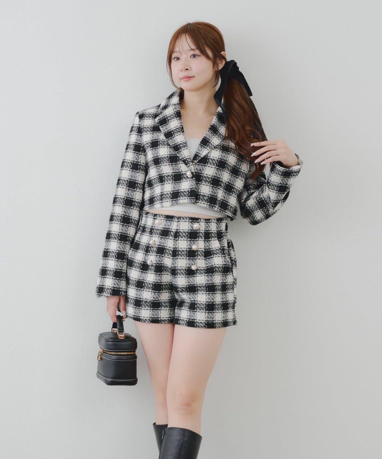 【套裝可搭配】粗花呢短款夾克