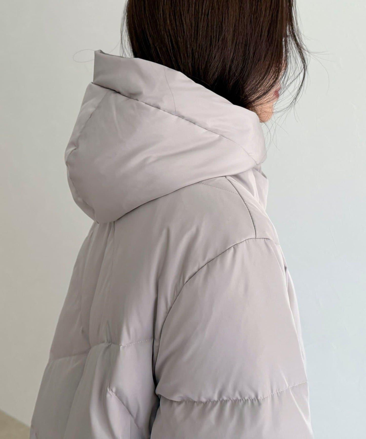 柔軟交叉羽絨大衣