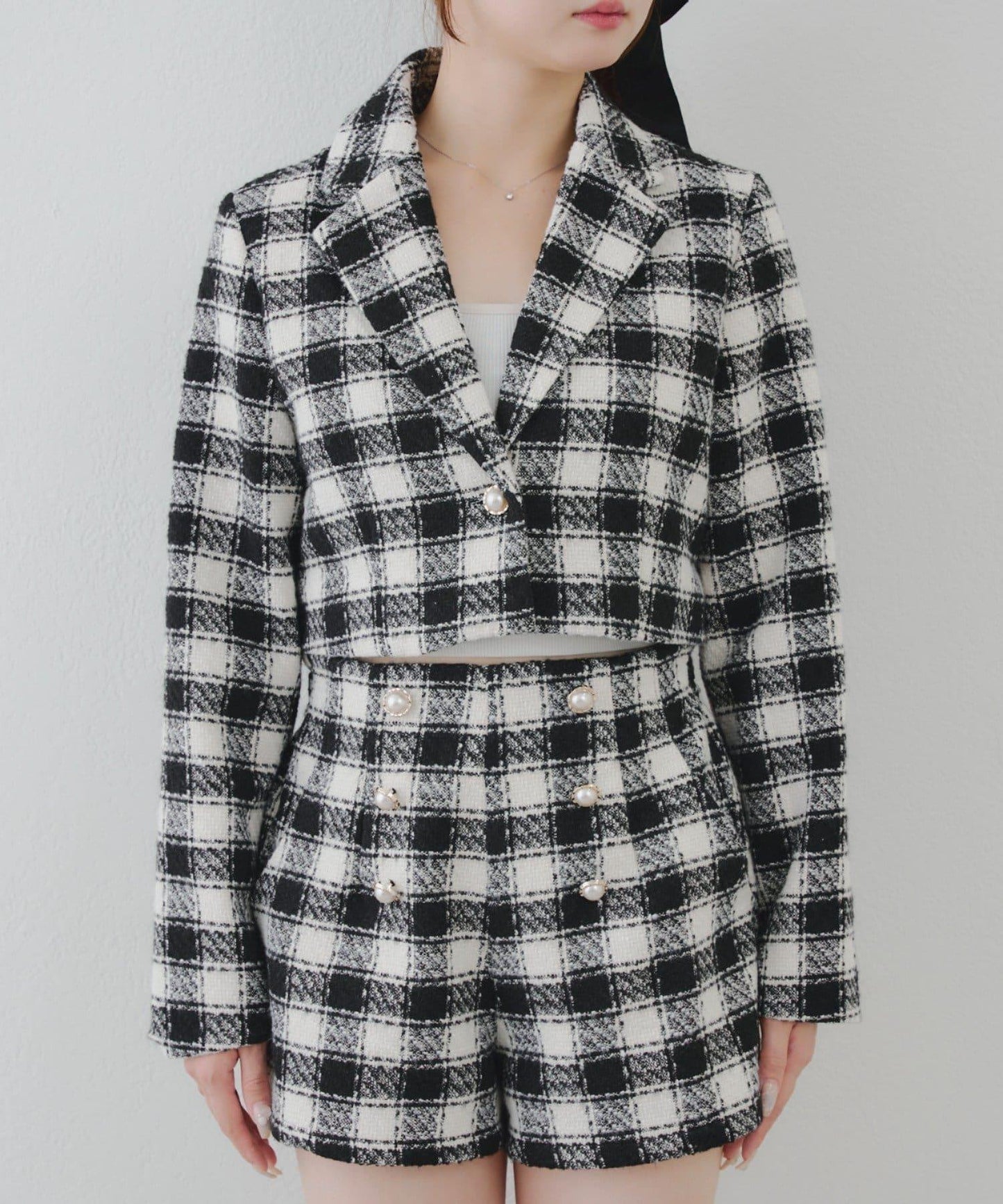 【套裝可搭配】粗花呢短款夾克