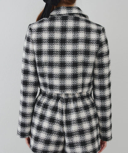 【套裝可搭配】粗花呢短款夾克