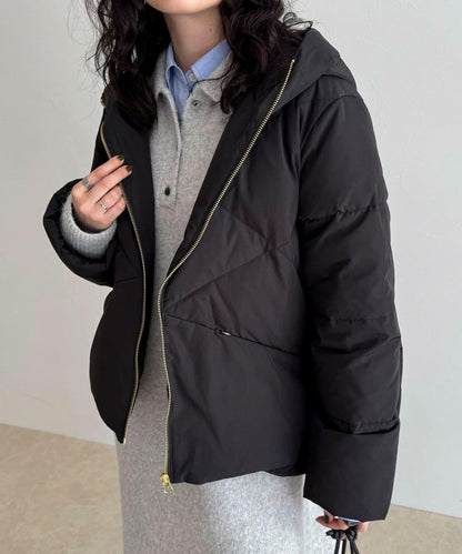 柔軟交叉羽絨大衣