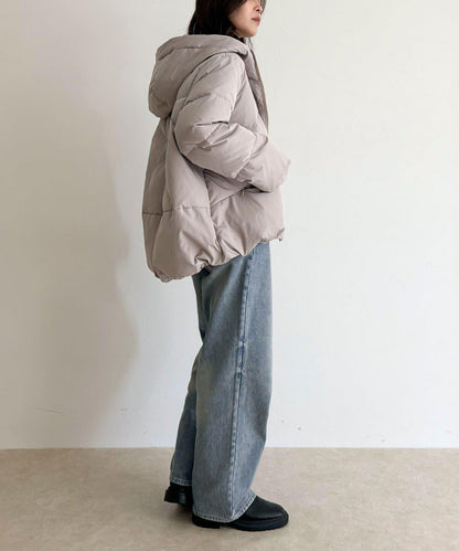 柔軟交叉羽絨大衣
