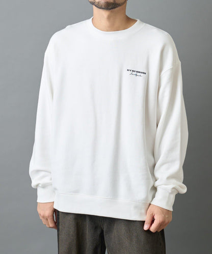 條形碼刺繡圓領衛衣