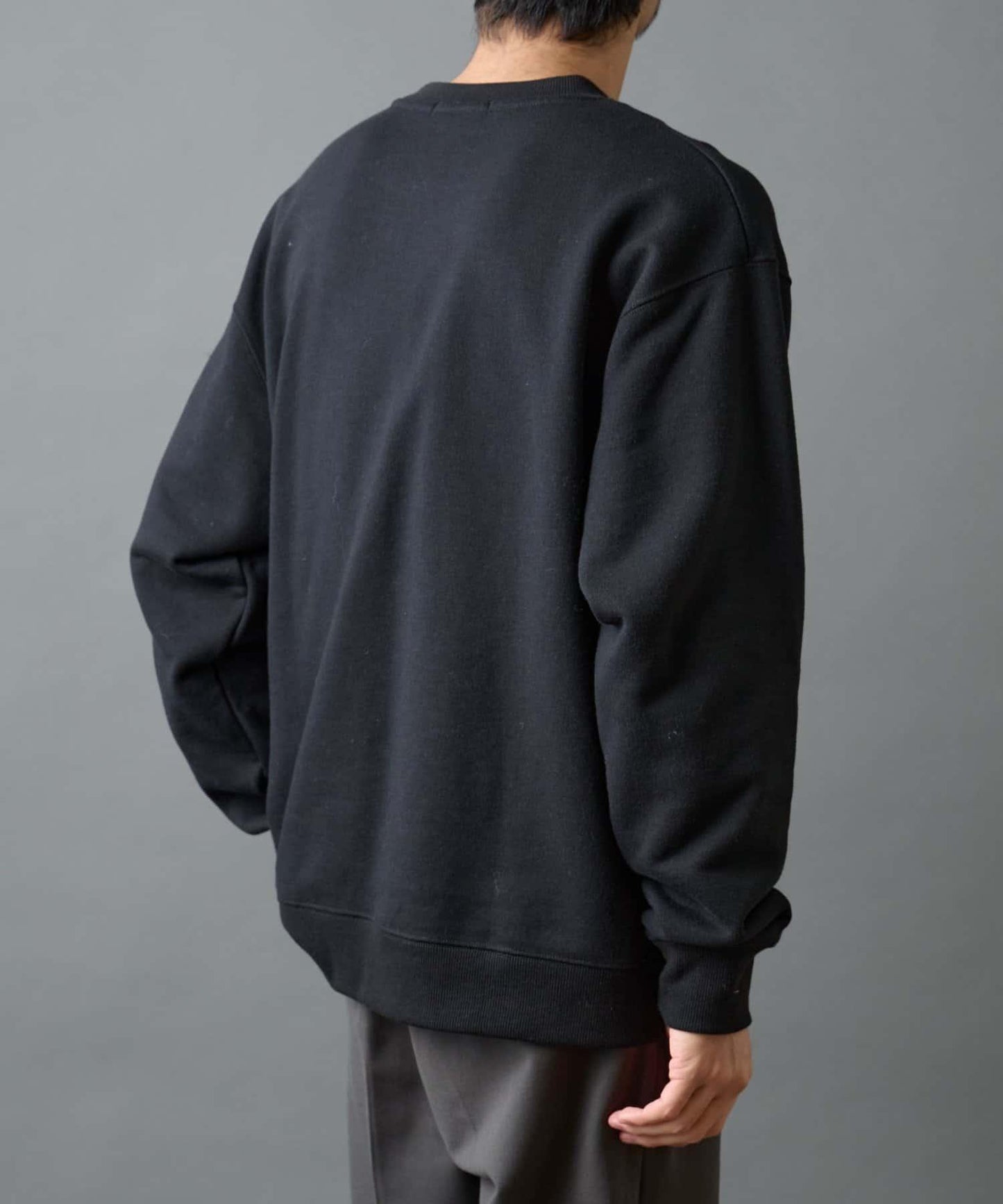 條形碼刺繡圓領衛衣