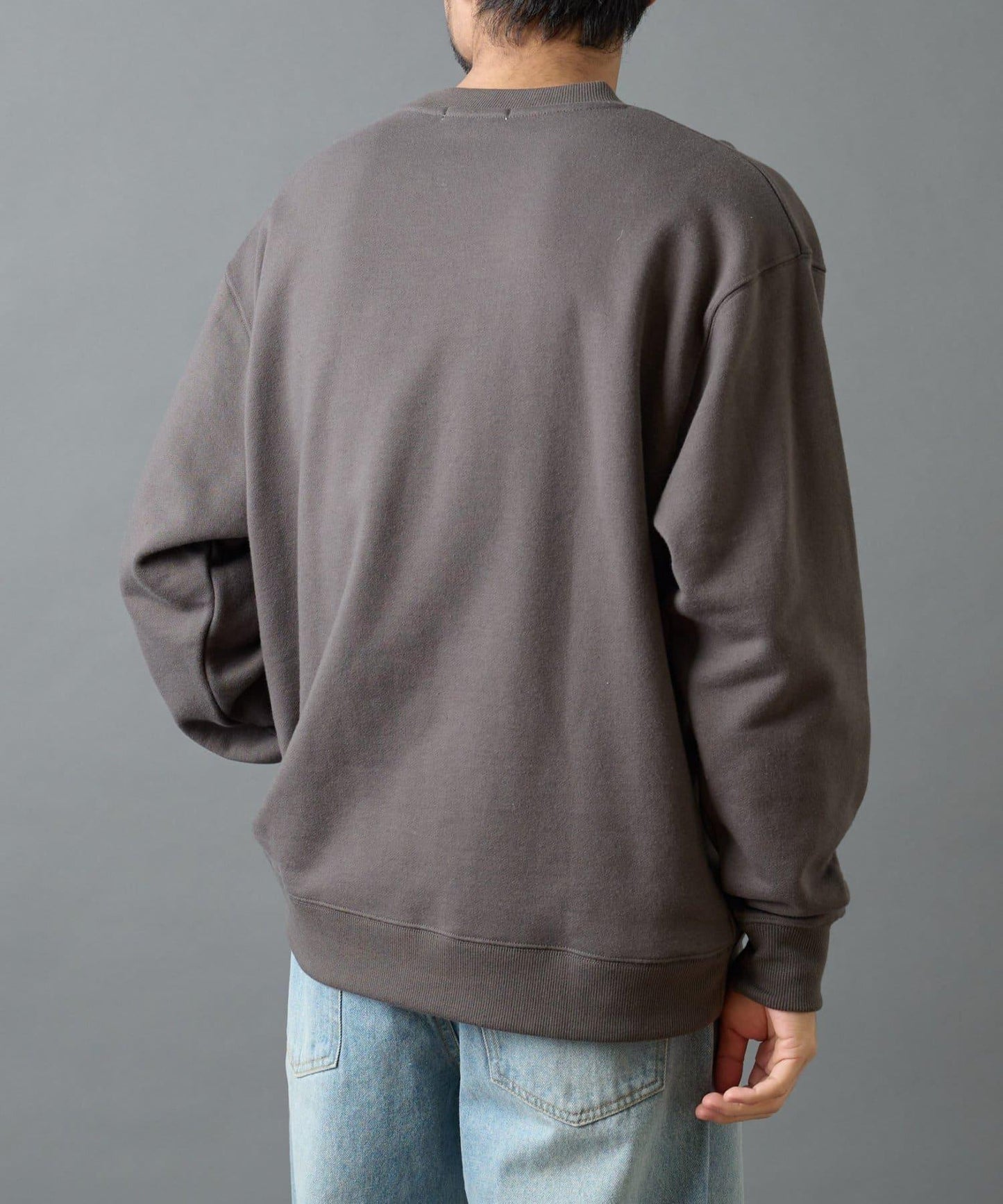 條形碼刺繡圓領衛衣