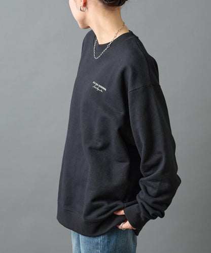 條形碼刺繡圓領衛衣