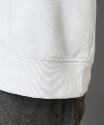 條形碼刺繡圓領衛衣