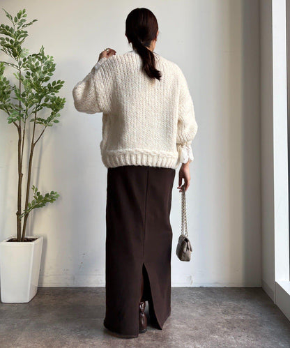 粗針織麻花毛衣