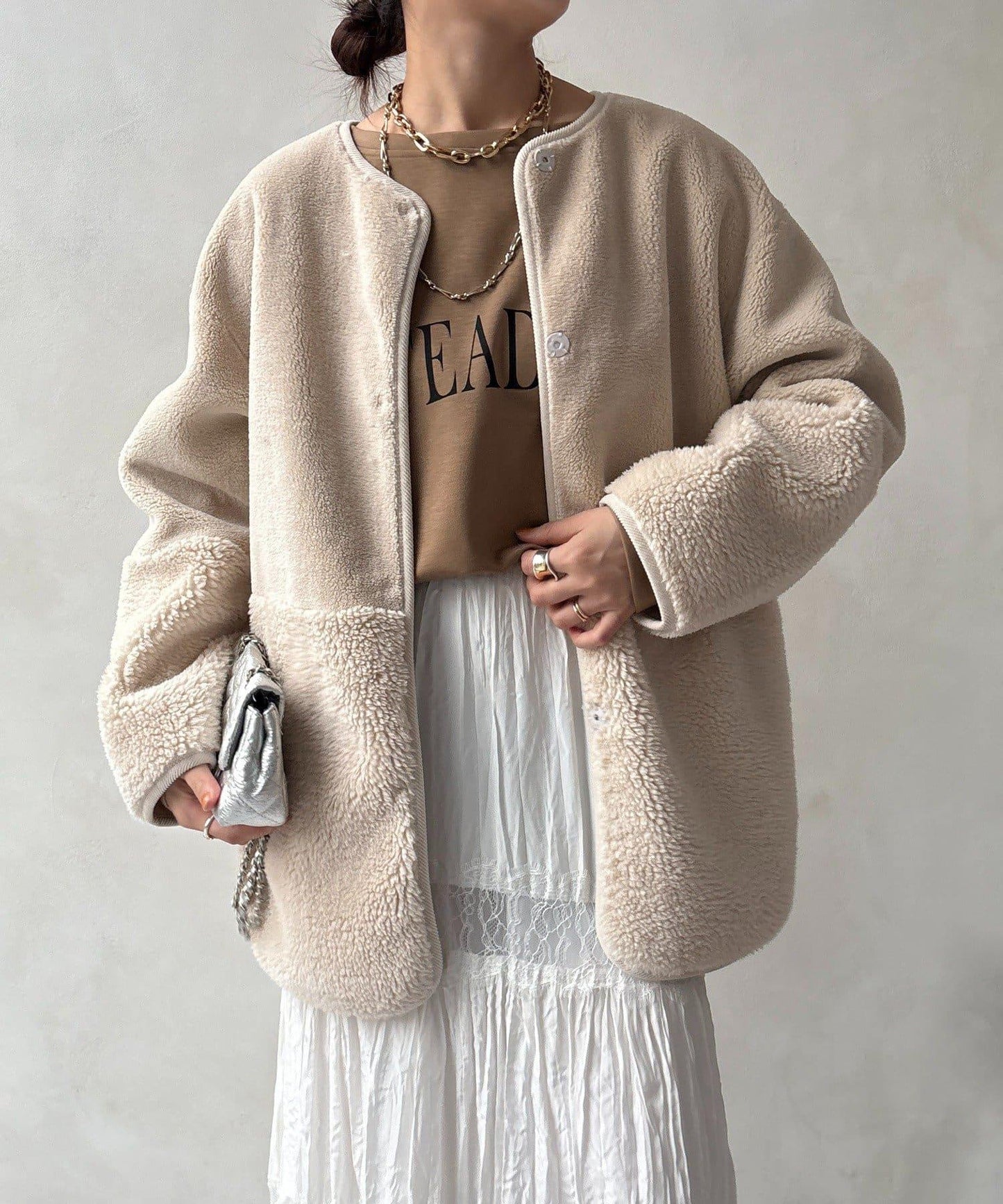 可雙面穿仿麂皮大衣