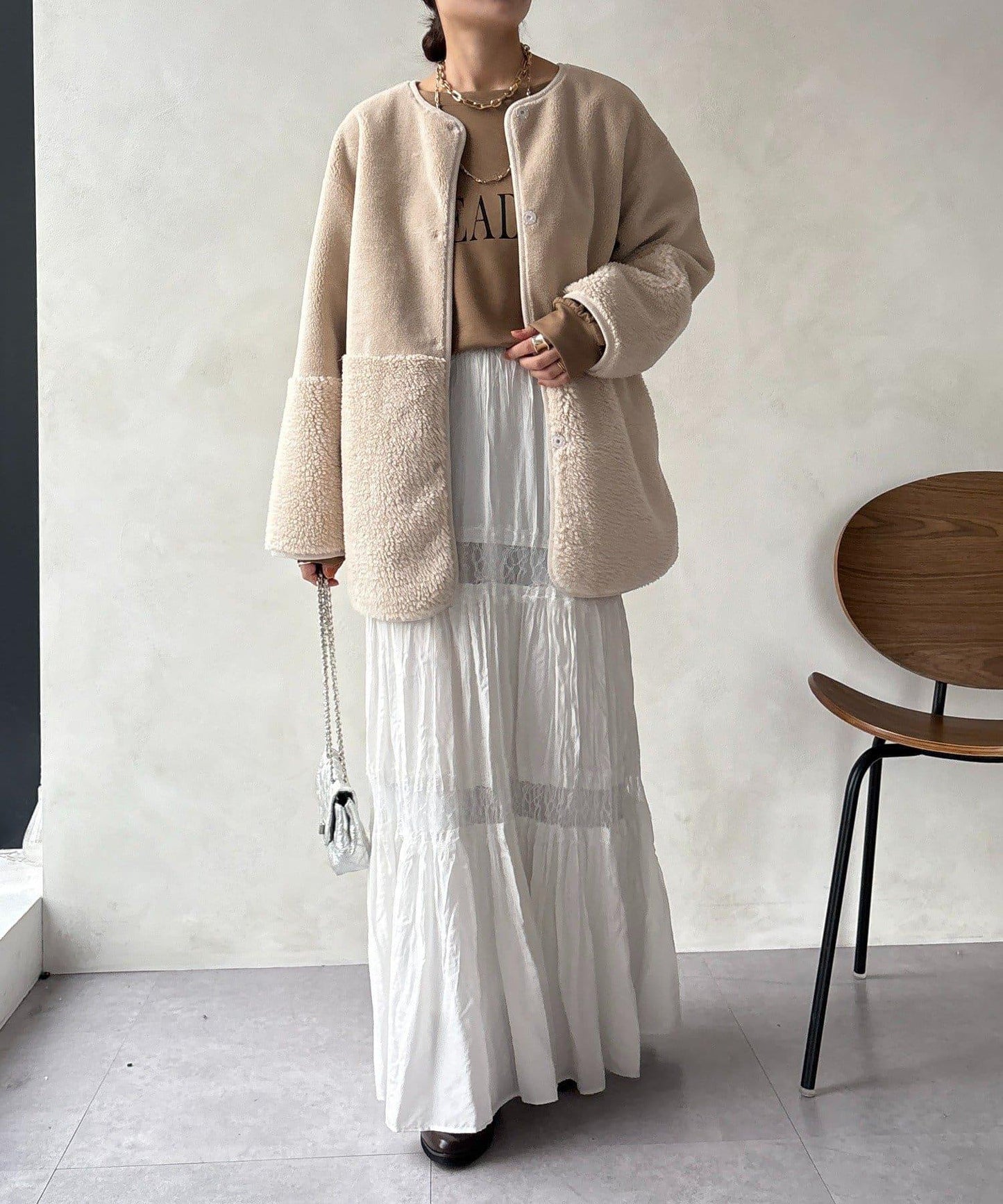 可雙面穿仿麂皮大衣