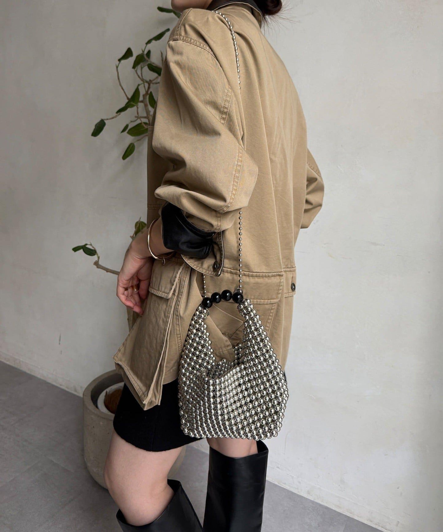 金屬珠飾手提包