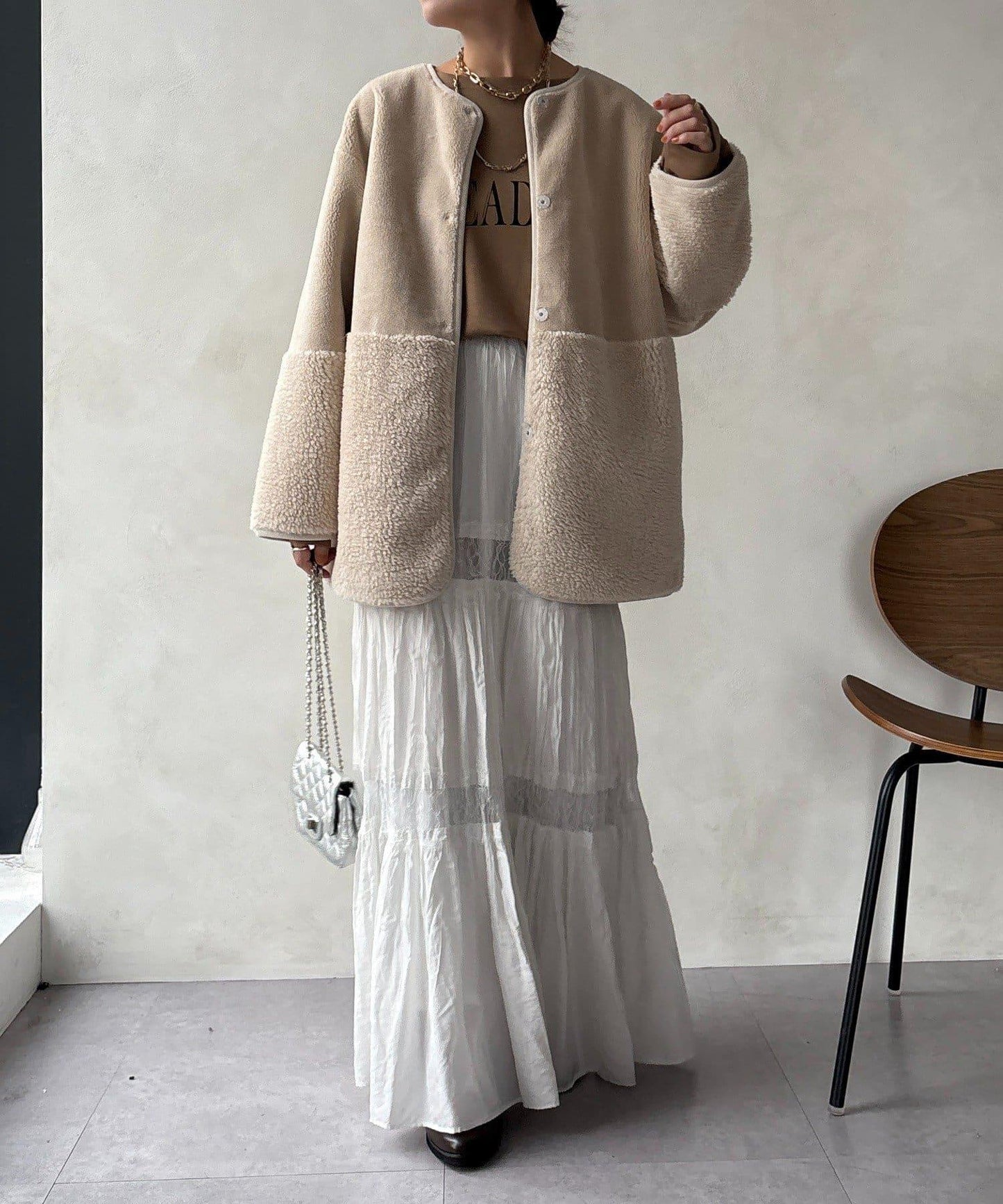 可雙面穿仿麂皮大衣