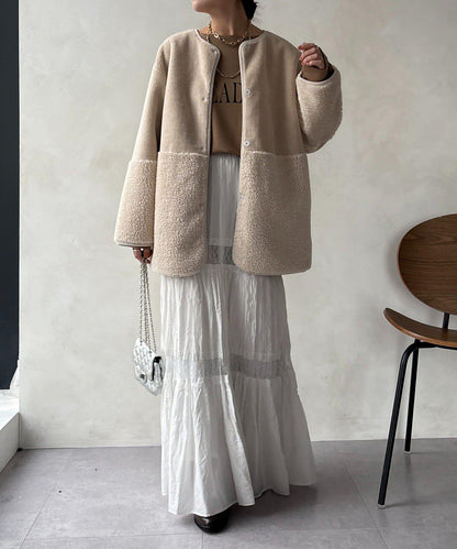 可雙面穿仿麂皮大衣