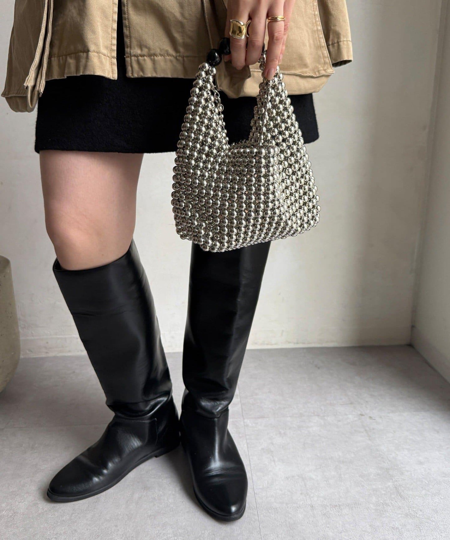 金屬珠飾手提包