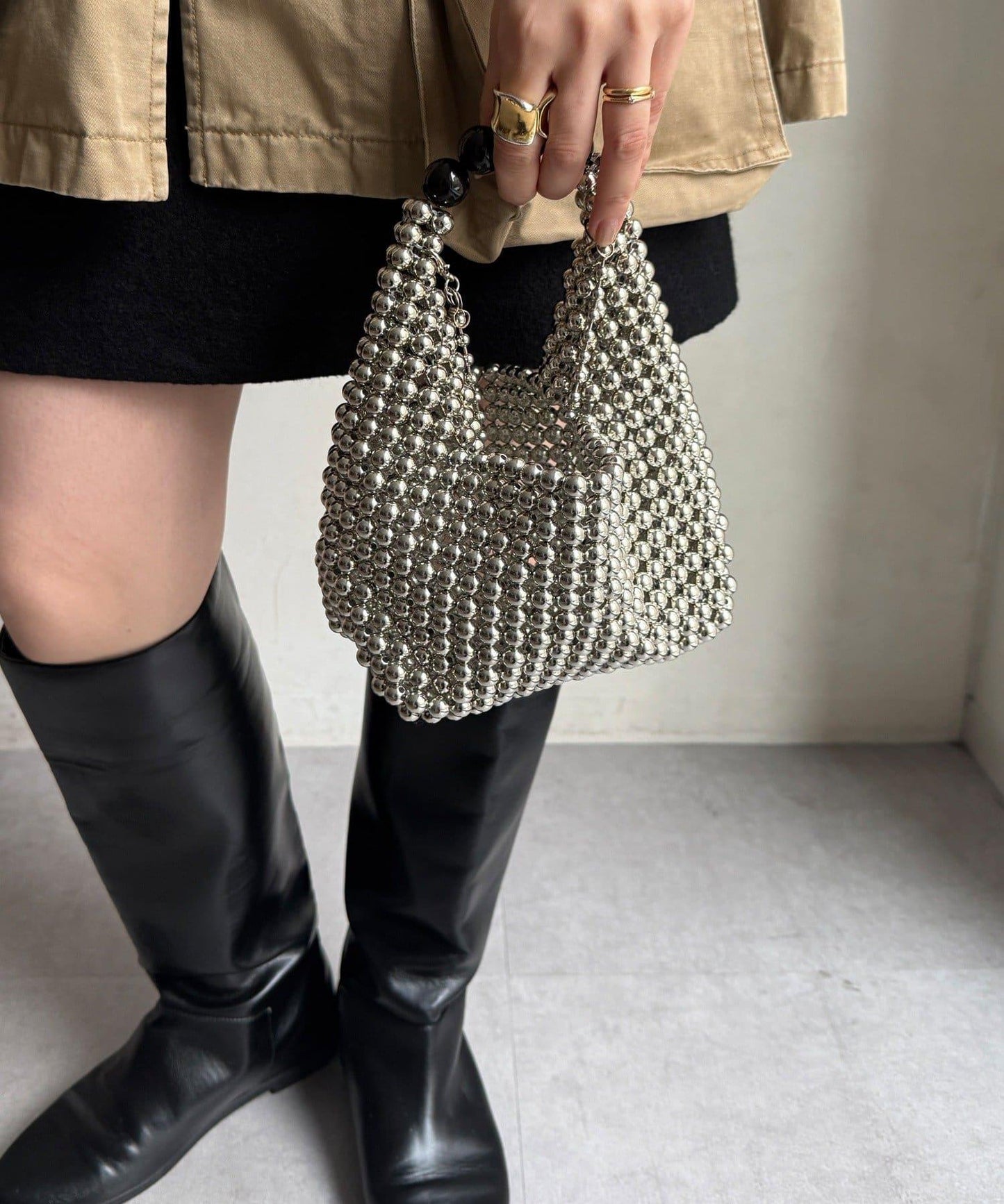 金屬珠飾手提包