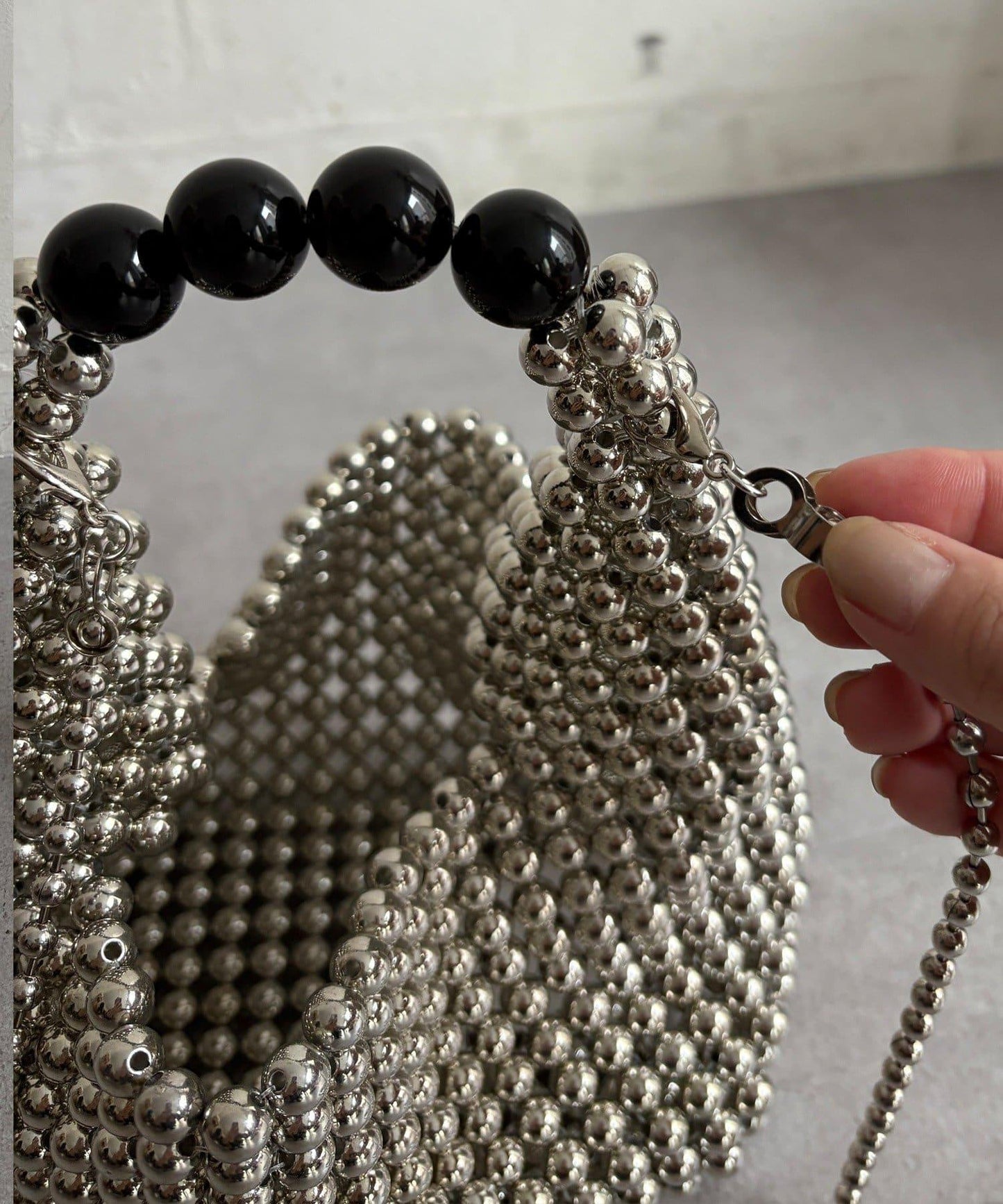 金屬珠飾手提包