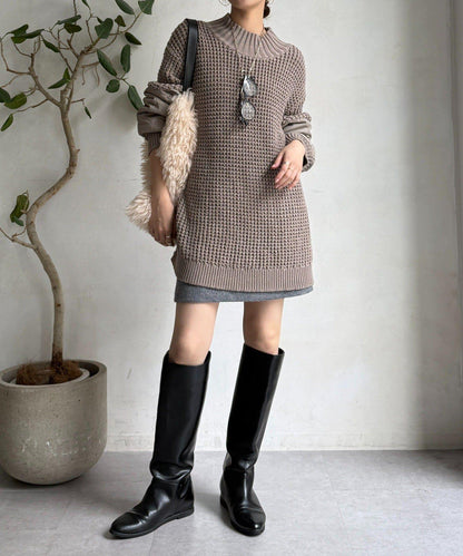 拼接絎縫針織衫