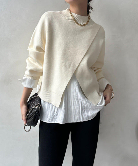 短款兩穿針織衫