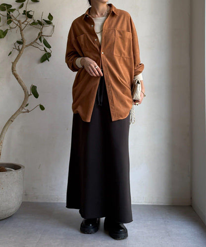 加絨DD刺繡半身裙