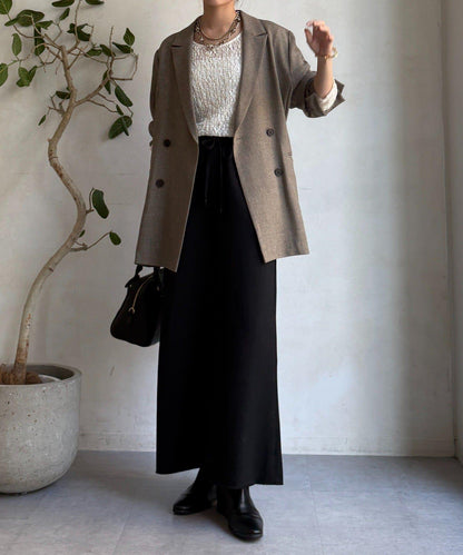 加絨DD刺繡半身裙