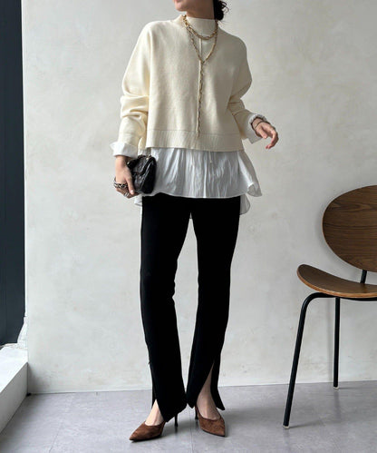 短款兩穿針織衫