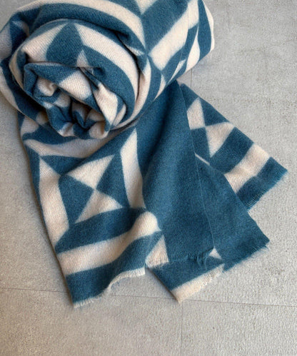 幾何圖案印花圍巾