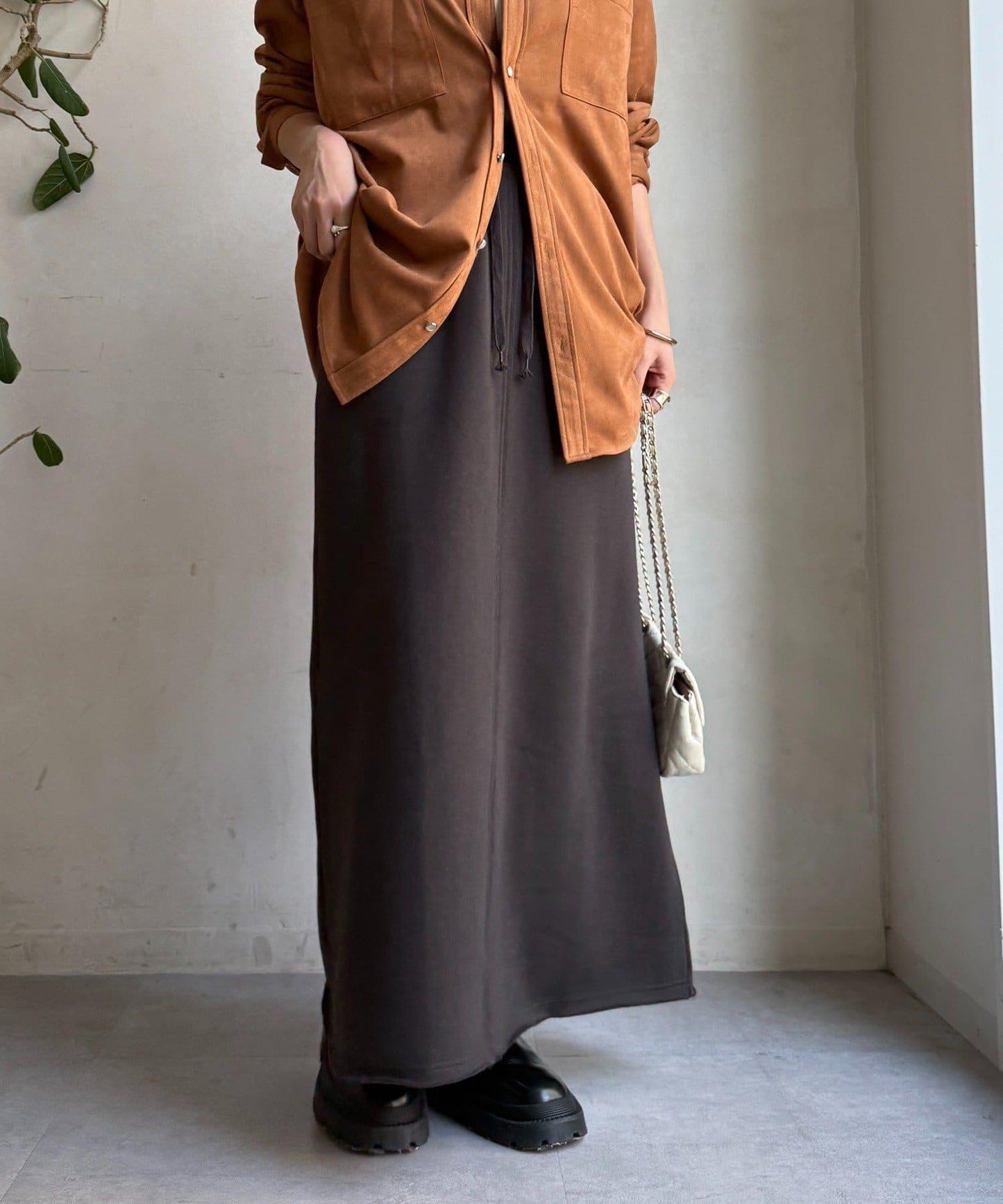 加絨DD刺繡半身裙