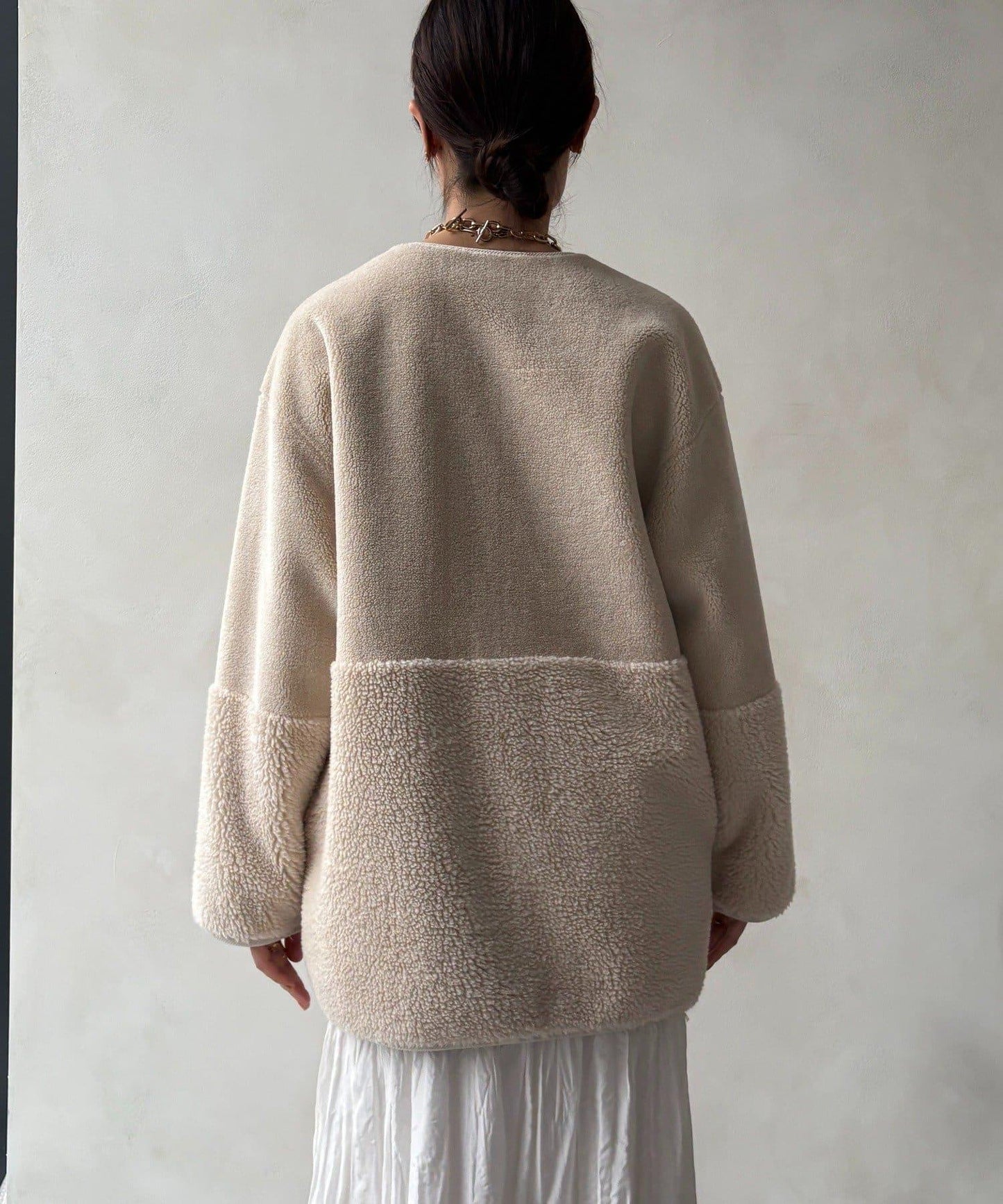 可雙面穿仿麂皮大衣