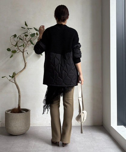 拼接絎縫針織衫