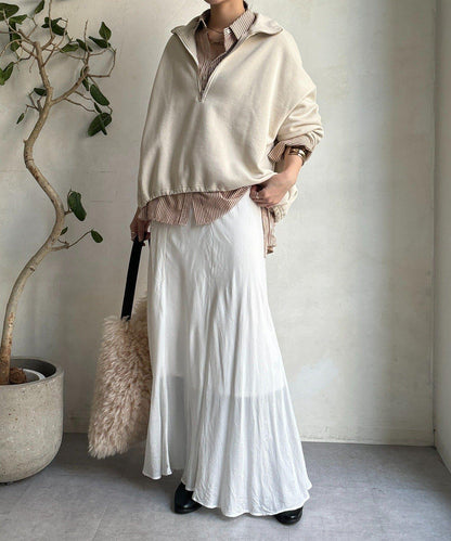 加絨抽繩半拉鍊套頭衫