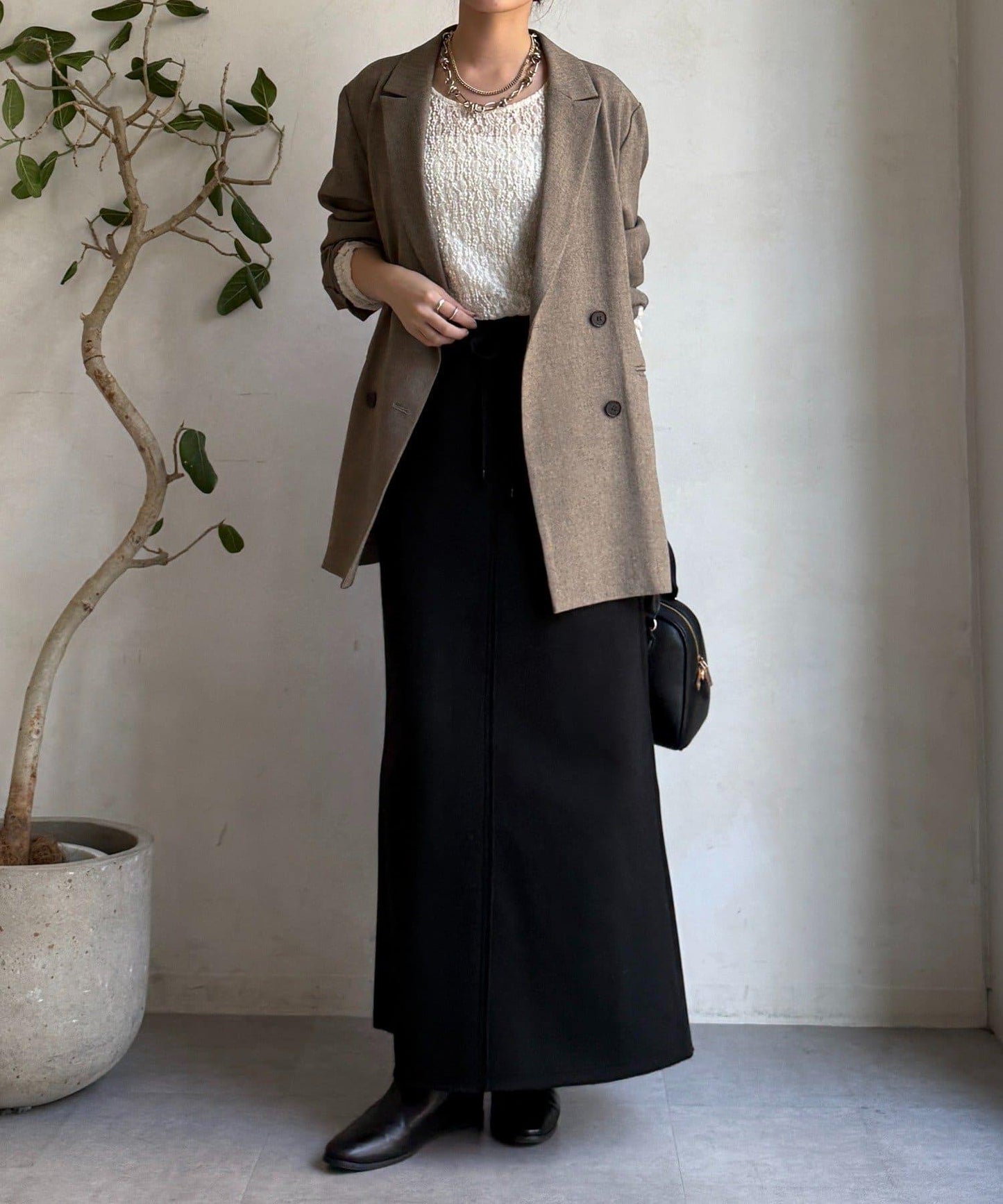 加絨DD刺繡半身裙