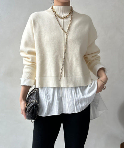 短款兩穿針織衫