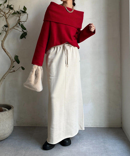 加絨DD刺繡半身裙