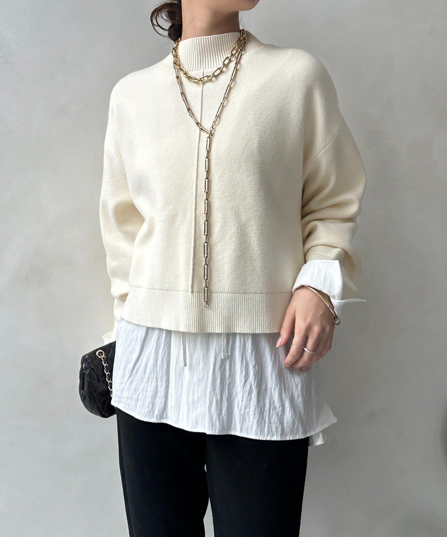 短款兩穿針織衫