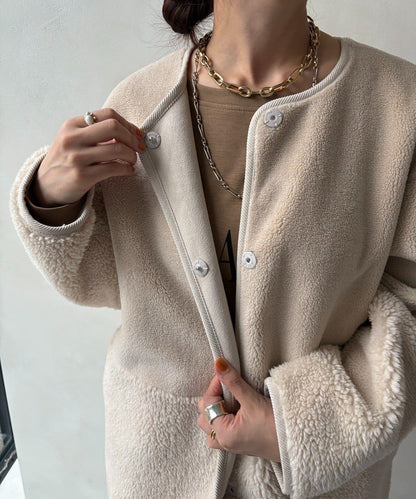 可雙面穿仿麂皮大衣