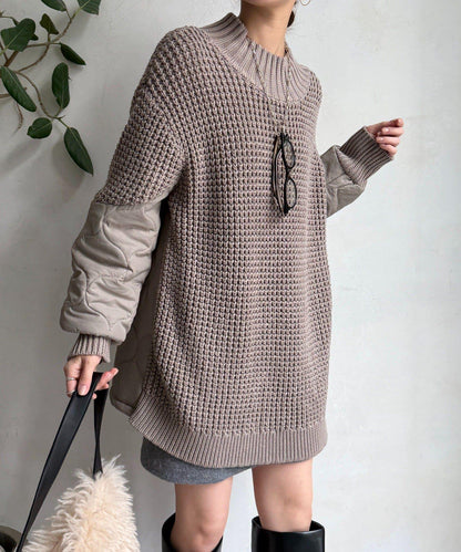 拼接絎縫針織衫