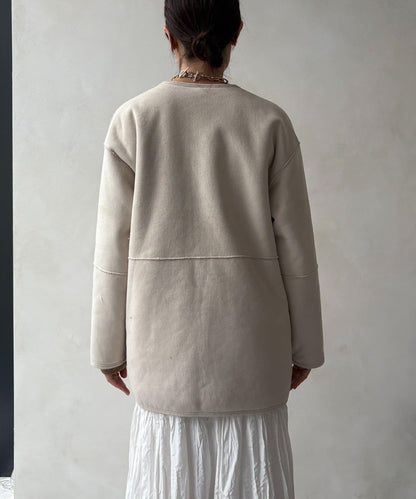 可雙面穿仿麂皮大衣