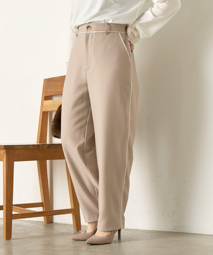 拼接裝飾錐形褲