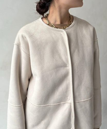 可雙面穿仿麂皮大衣