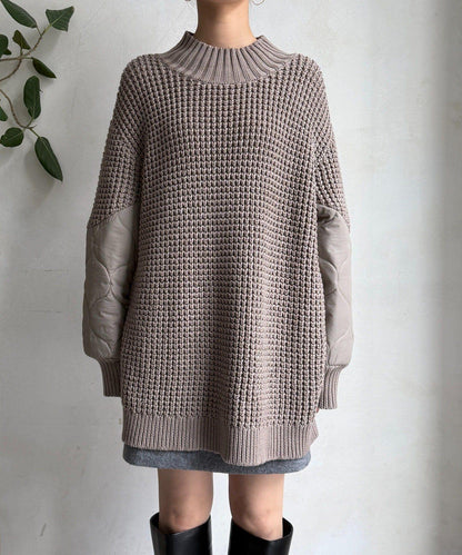 拼接絎縫針織衫