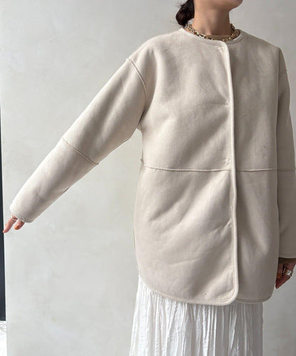 可雙面穿仿麂皮大衣