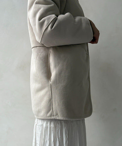 可雙面穿仿麂皮大衣