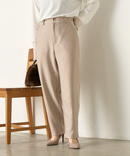 拼接裝飾錐形褲