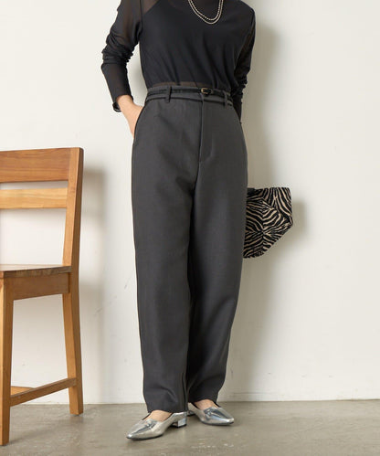 拼接裝飾錐形褲