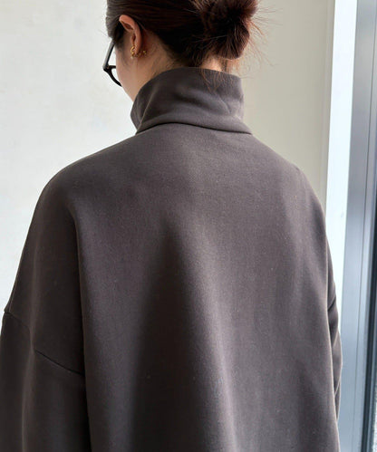 加絨抽繩半拉鍊套頭衫