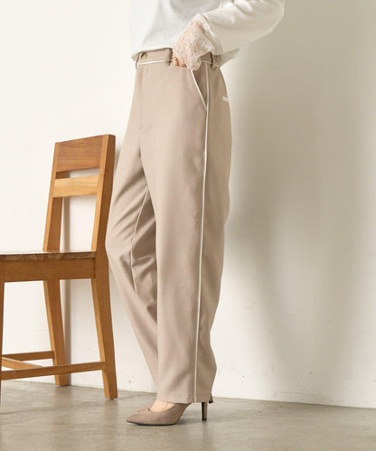 拼接裝飾錐形褲