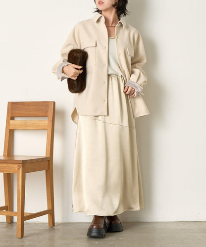 羊毛感寬鬆夾克