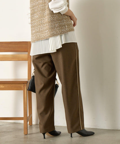 拼接裝飾錐形褲