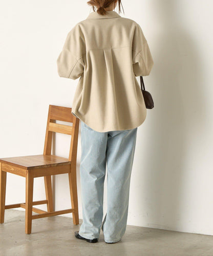 羊毛感寬鬆夾克