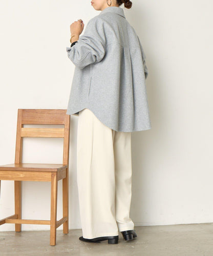 羊毛感寬鬆夾克